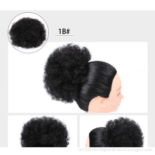 imported fiber fluffi puff ponytail hair piece supplier, synthetic full ponytail wig, updo ponytail hair bun extension unprocess